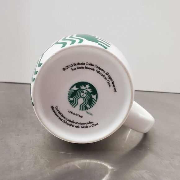 Starbucks 2010 Mermaid Logo 14 fl Oz. Ceramic Mug - Picture 5 of 8